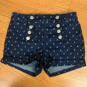 Rue 21 Anchor Shorts High Waisted Size 0
